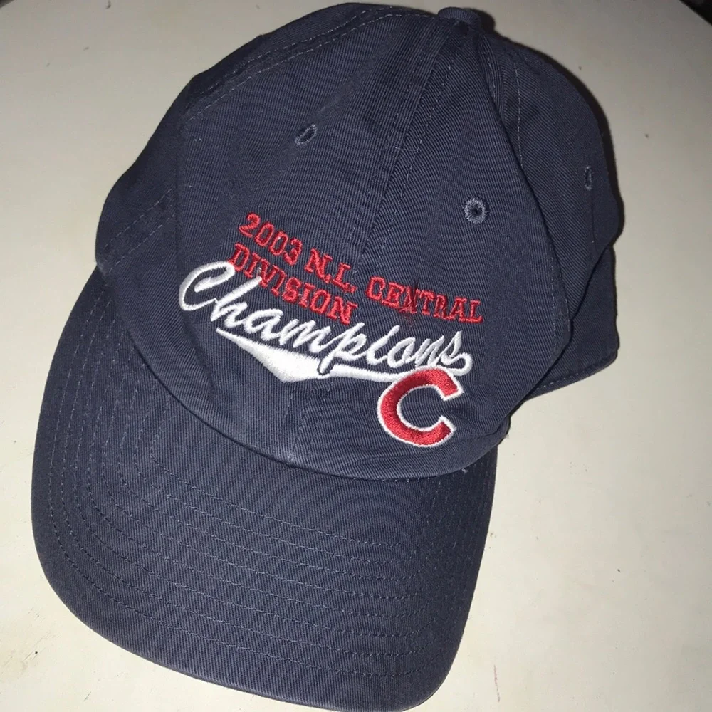Chicago Cubs 2003 NL Central Champions Navy Baseball Cap Twins Enterprise Hat